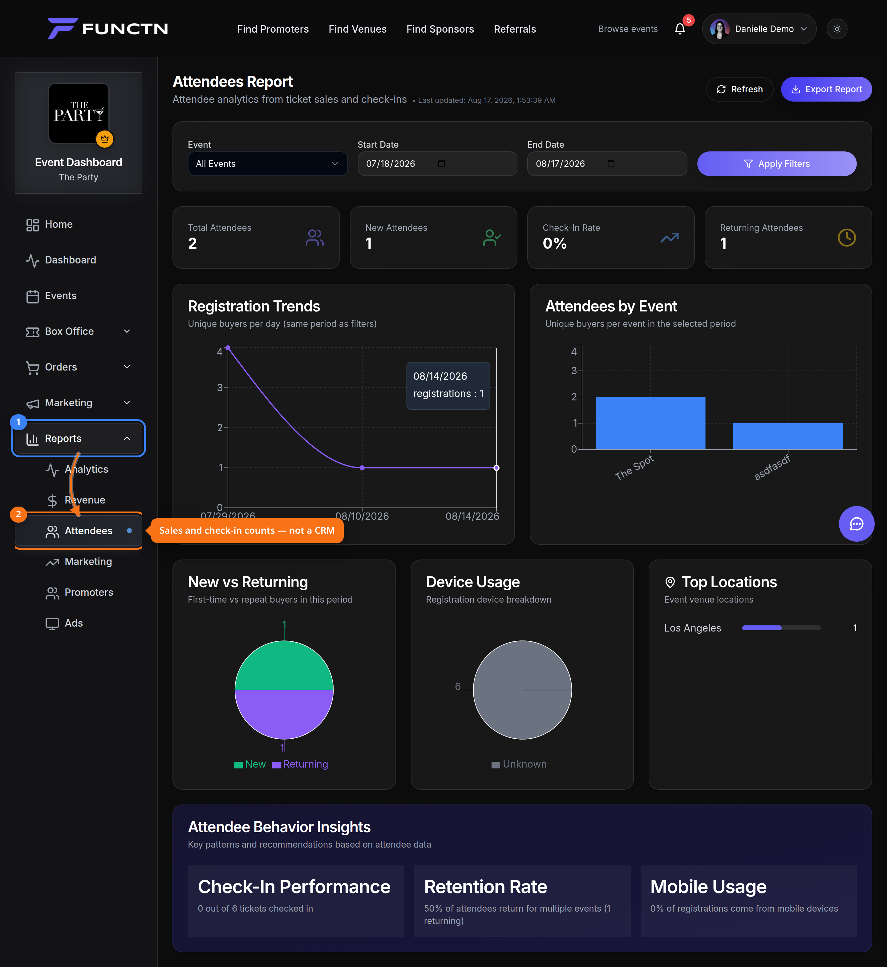 Attendee insights — where to find it