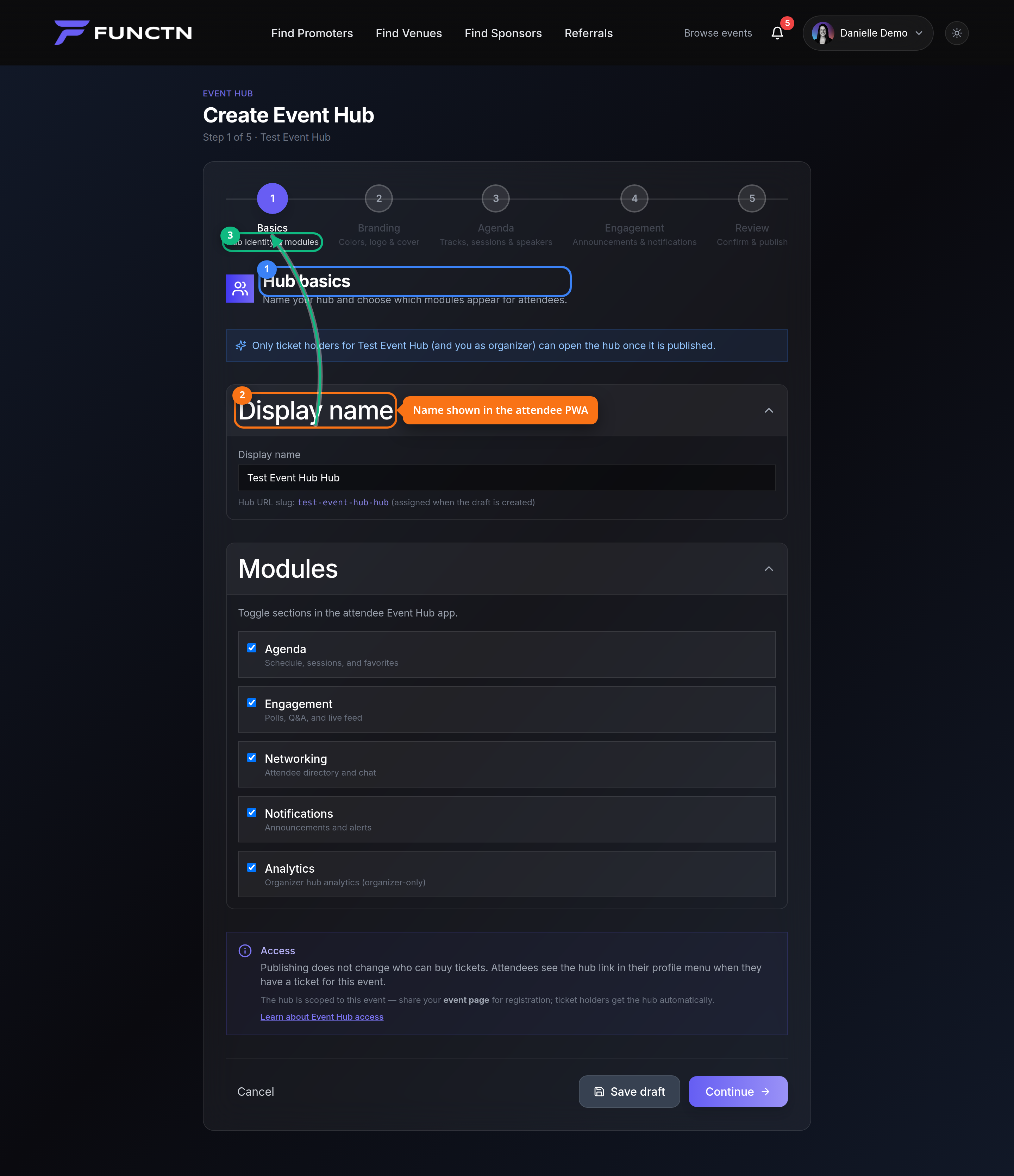 Creating and publishing your Event Hub — how it works