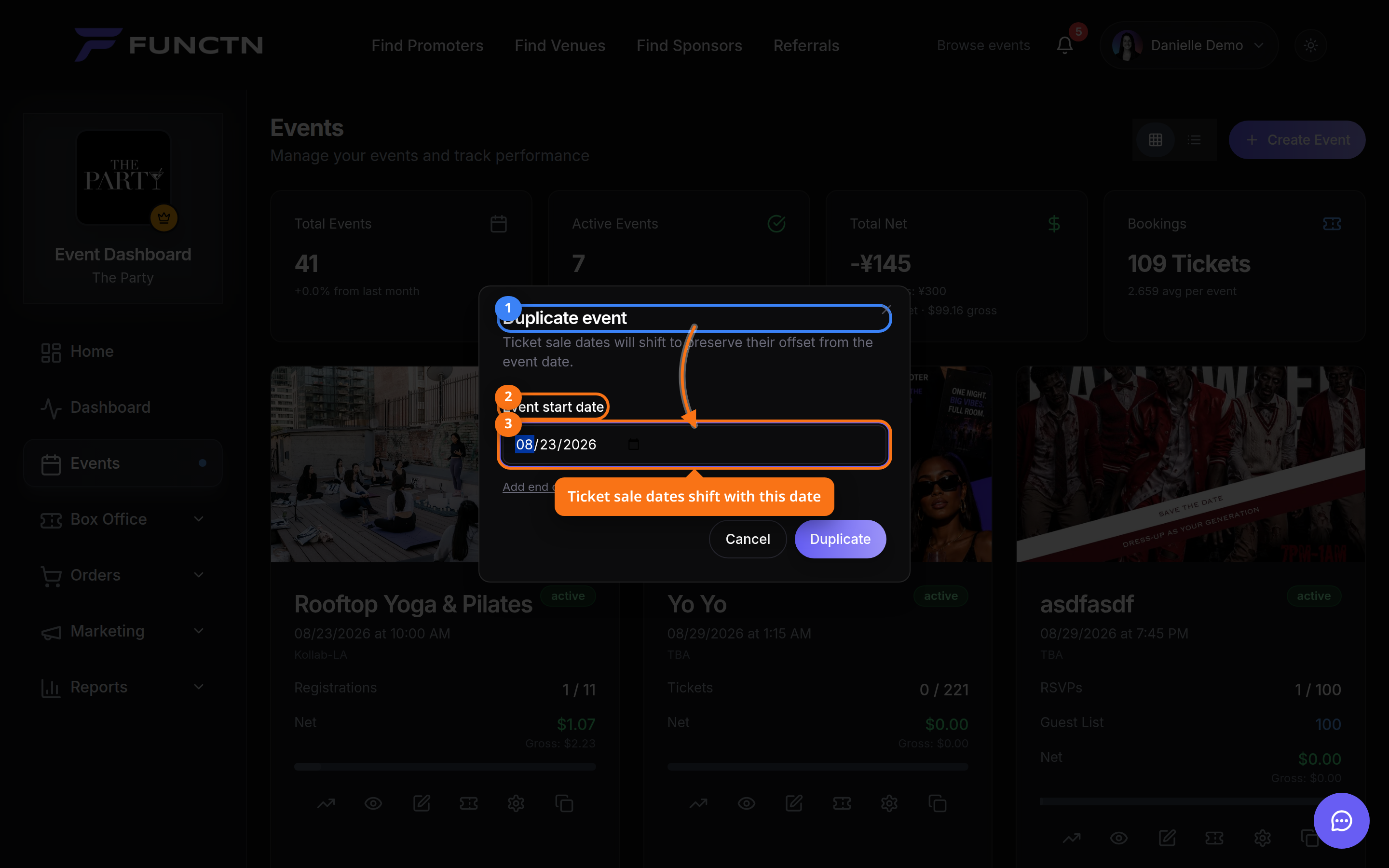 Duplicating events — how it works