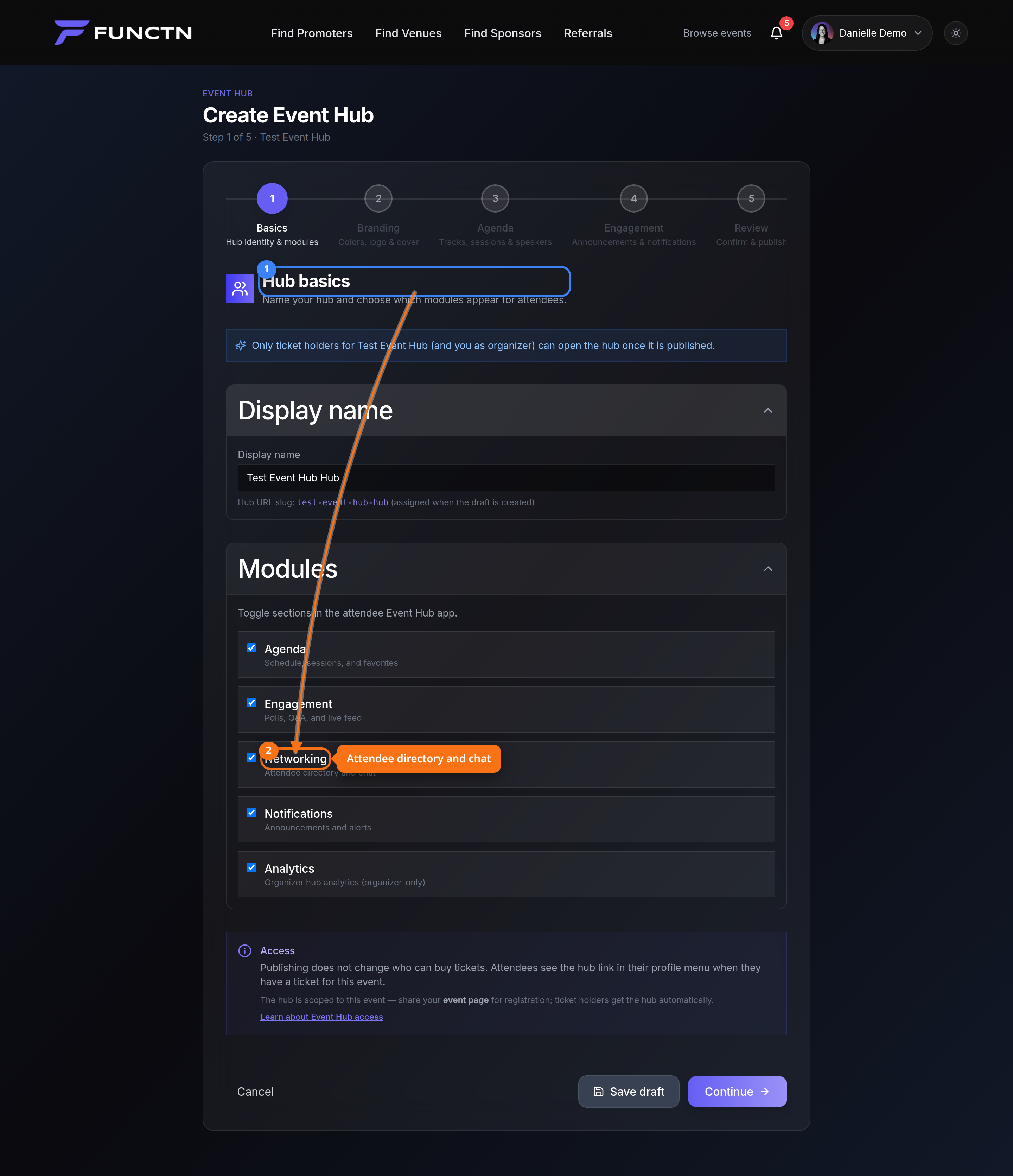 Event Hub networking and messaging — where to find it
