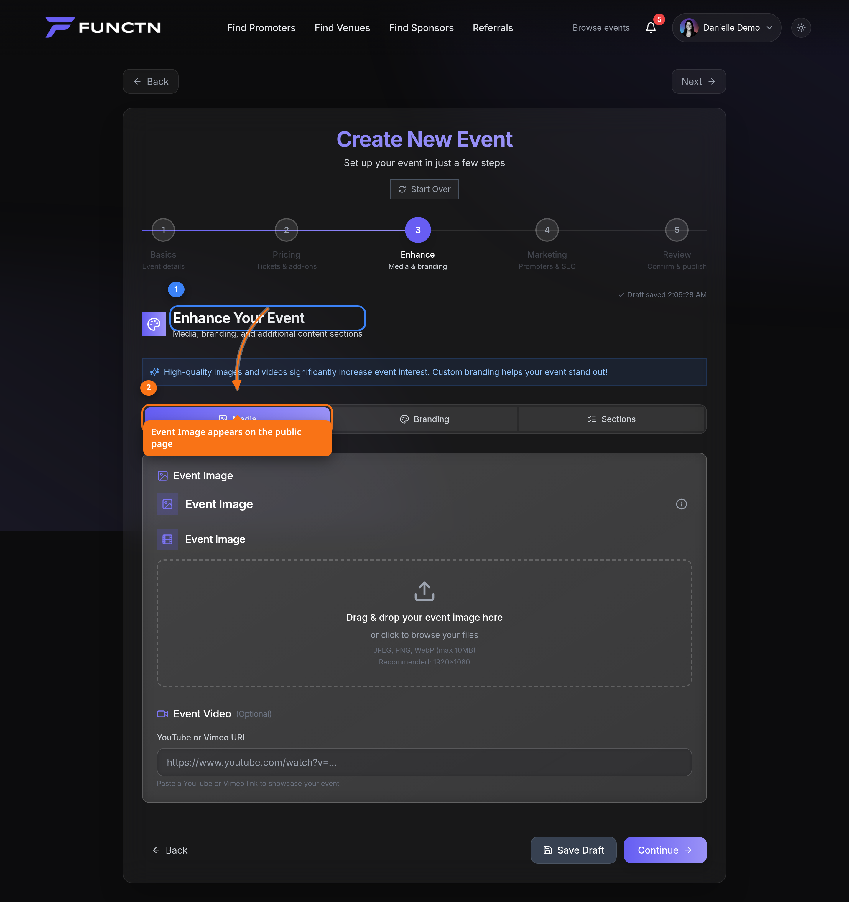 Event landing pages — where to find it