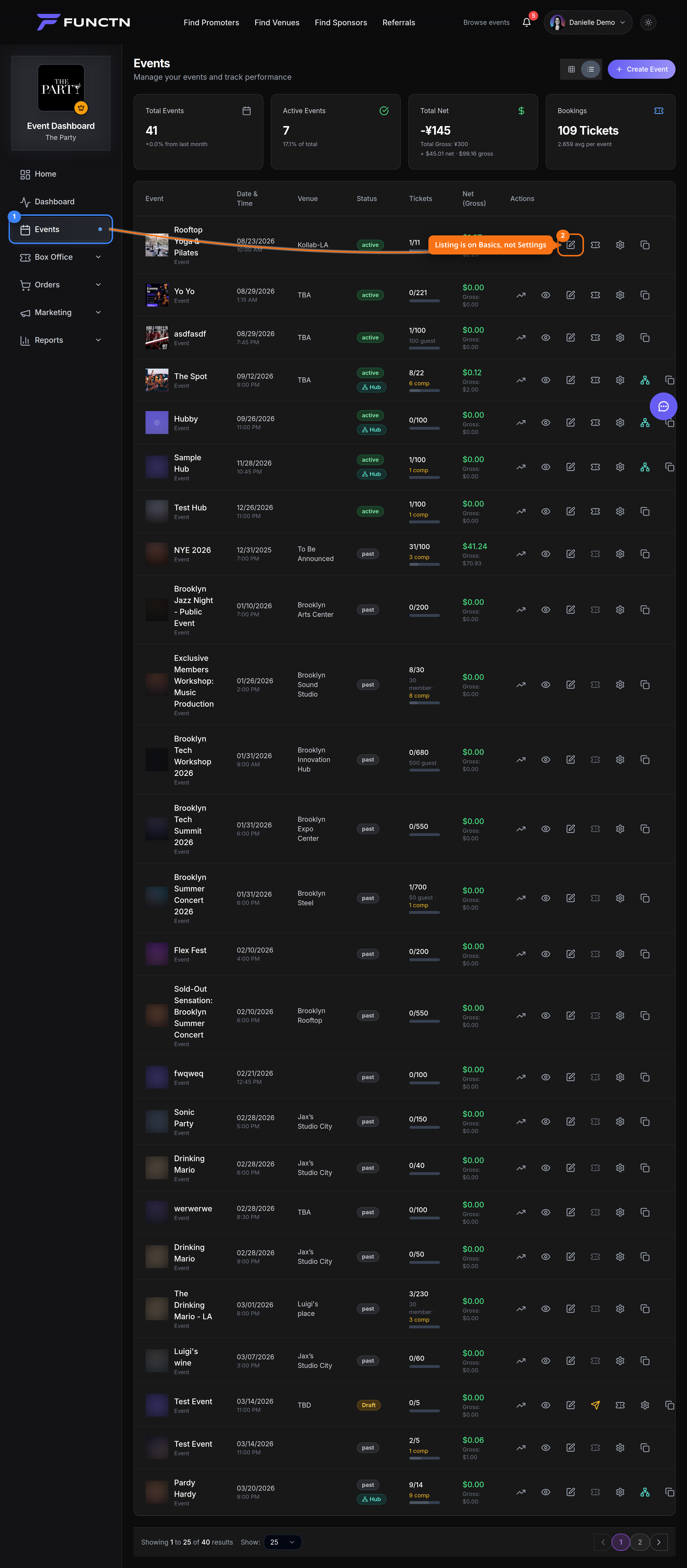 Event status and visibility — how it works