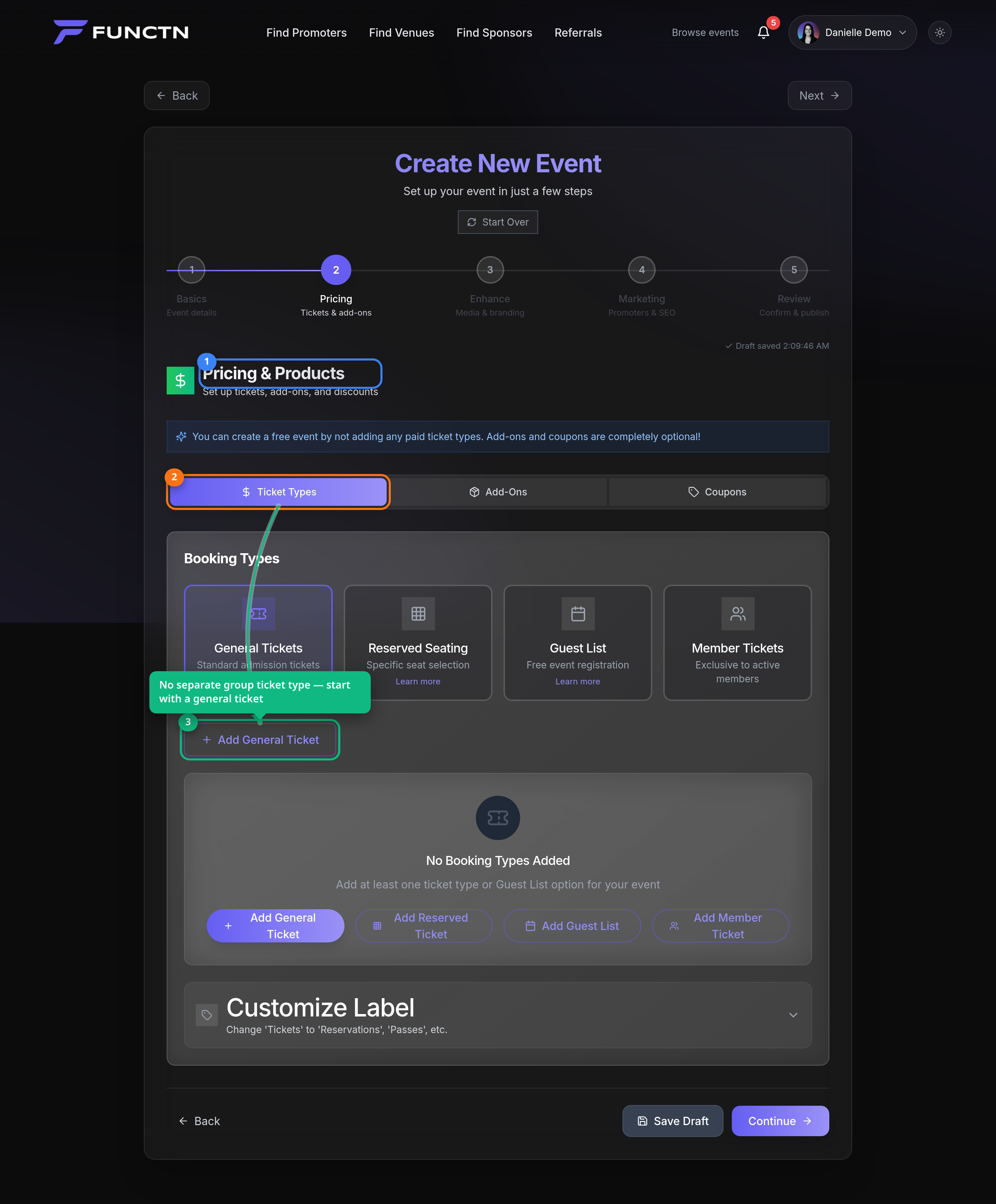 Group and bundle tickets — where to find it