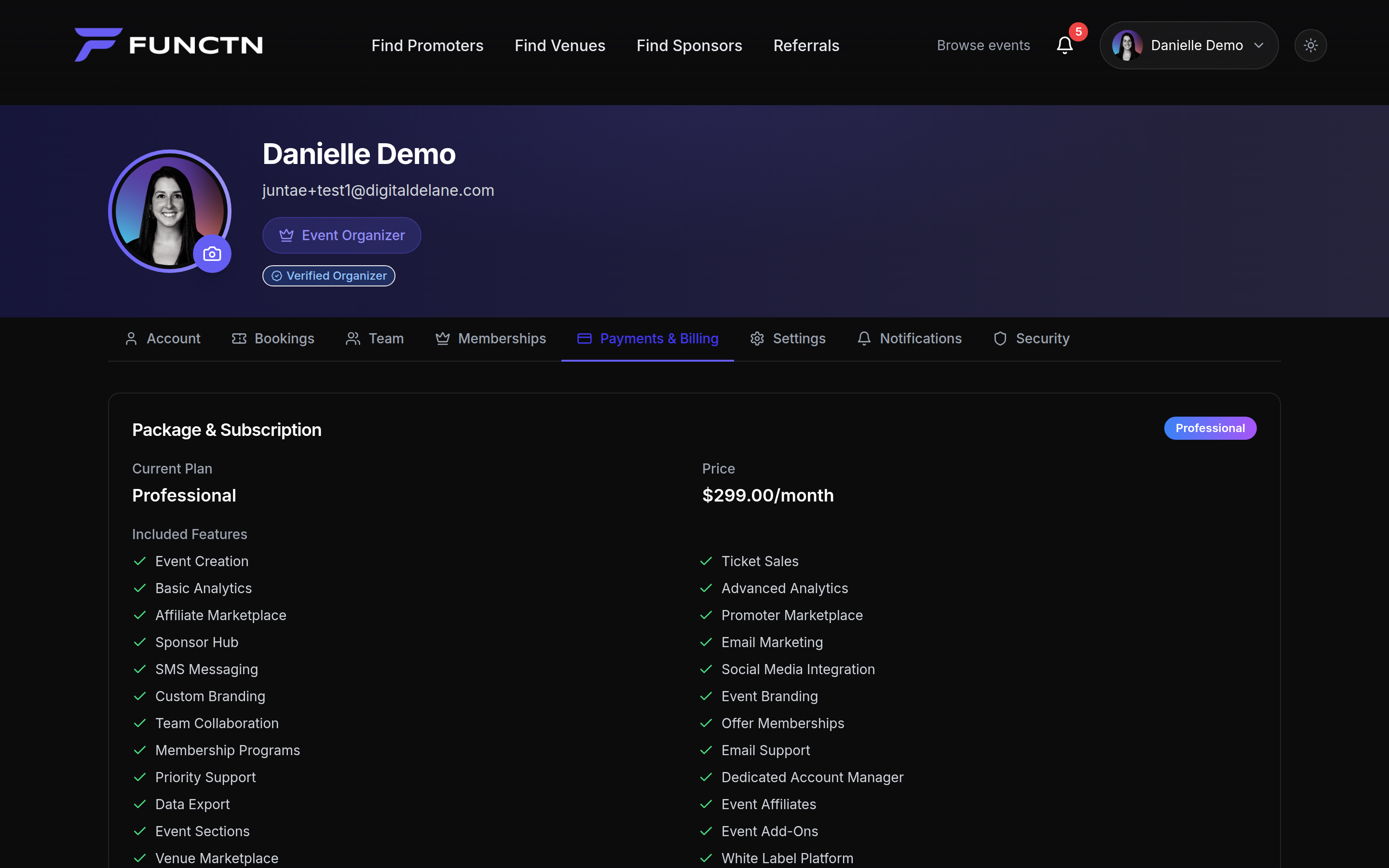 Connect Stripe Account and Payment Methods highlighted