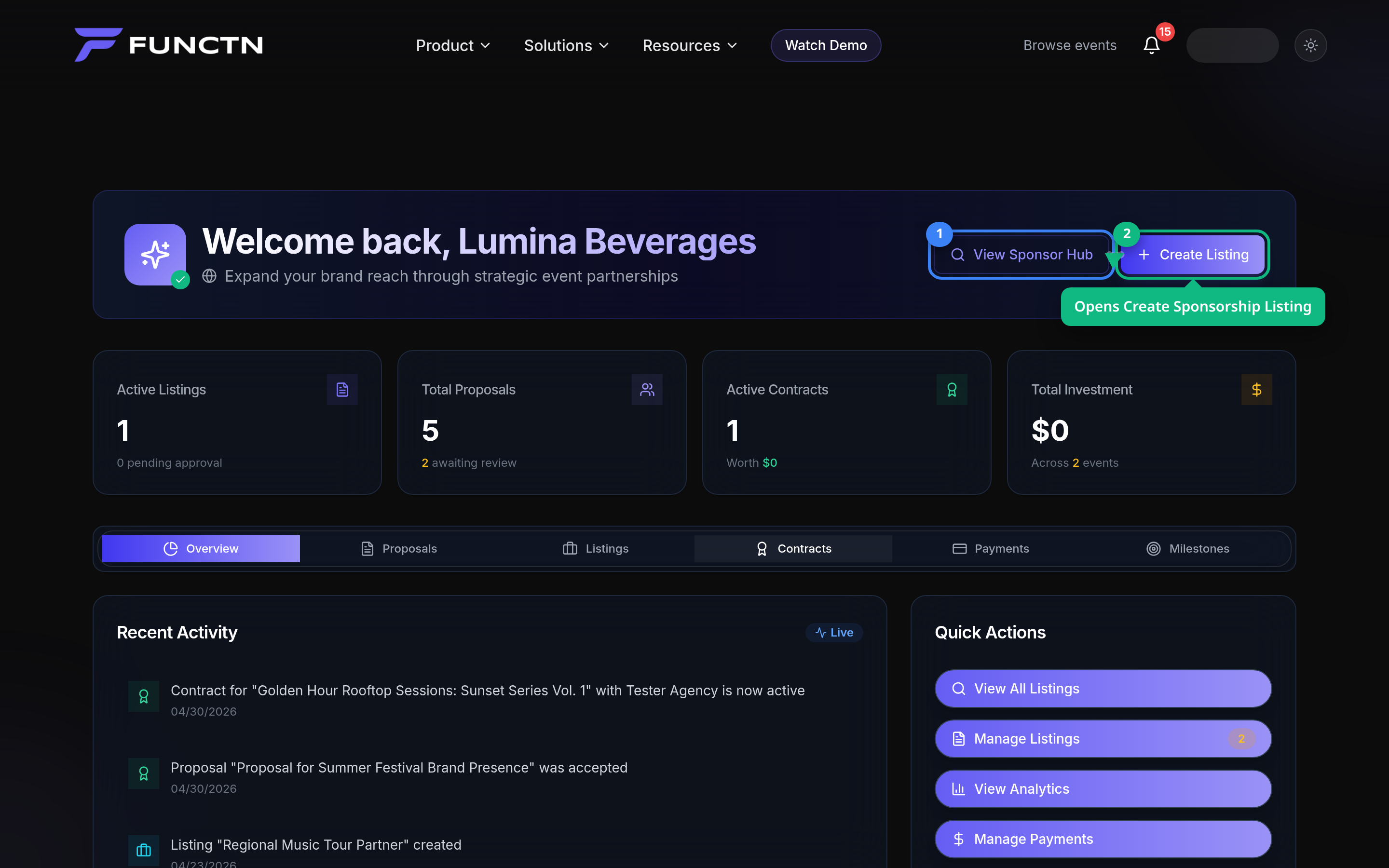 How the Sponsorship Hub works — how it works