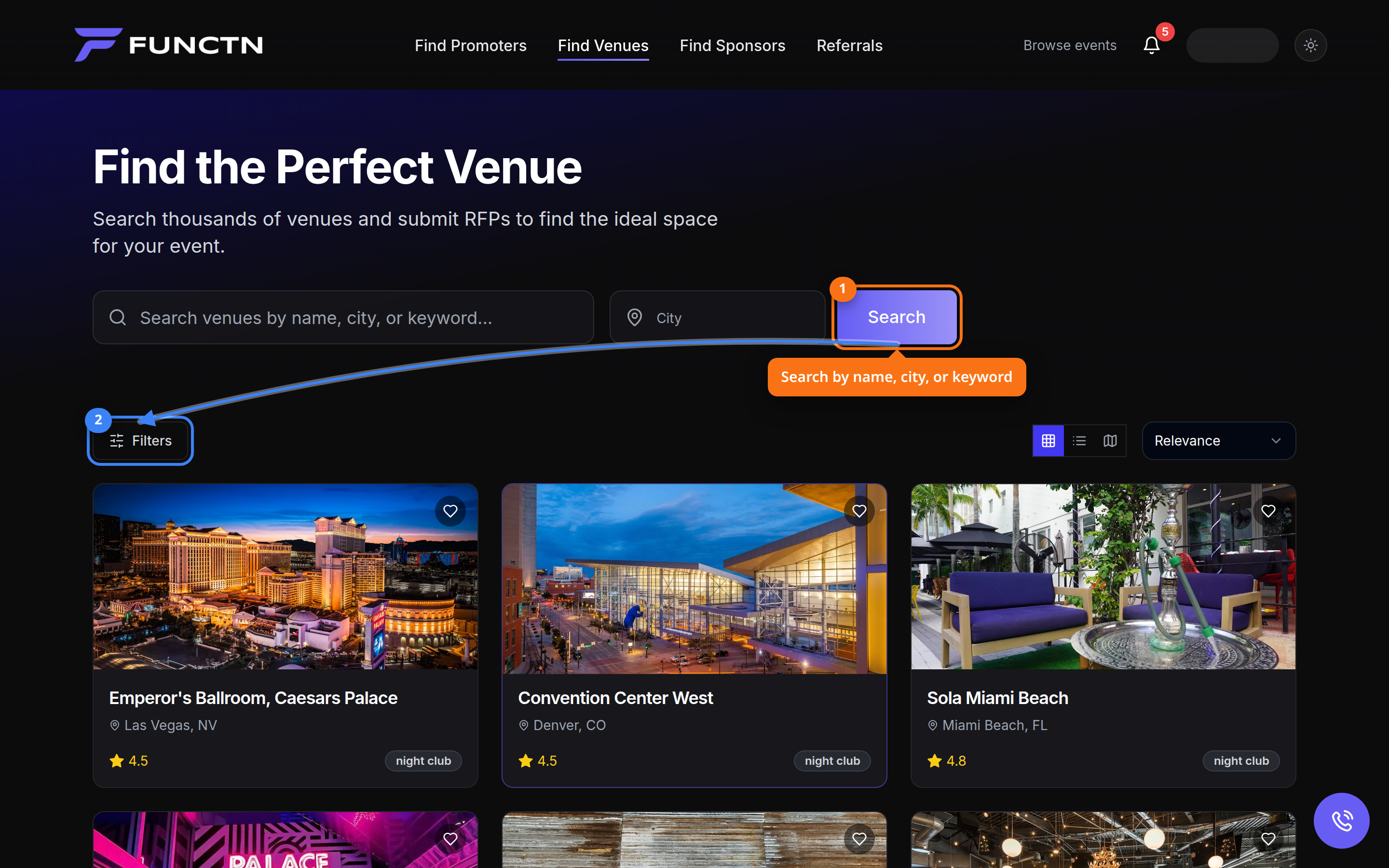 How the Venue Marketplace works — how it works