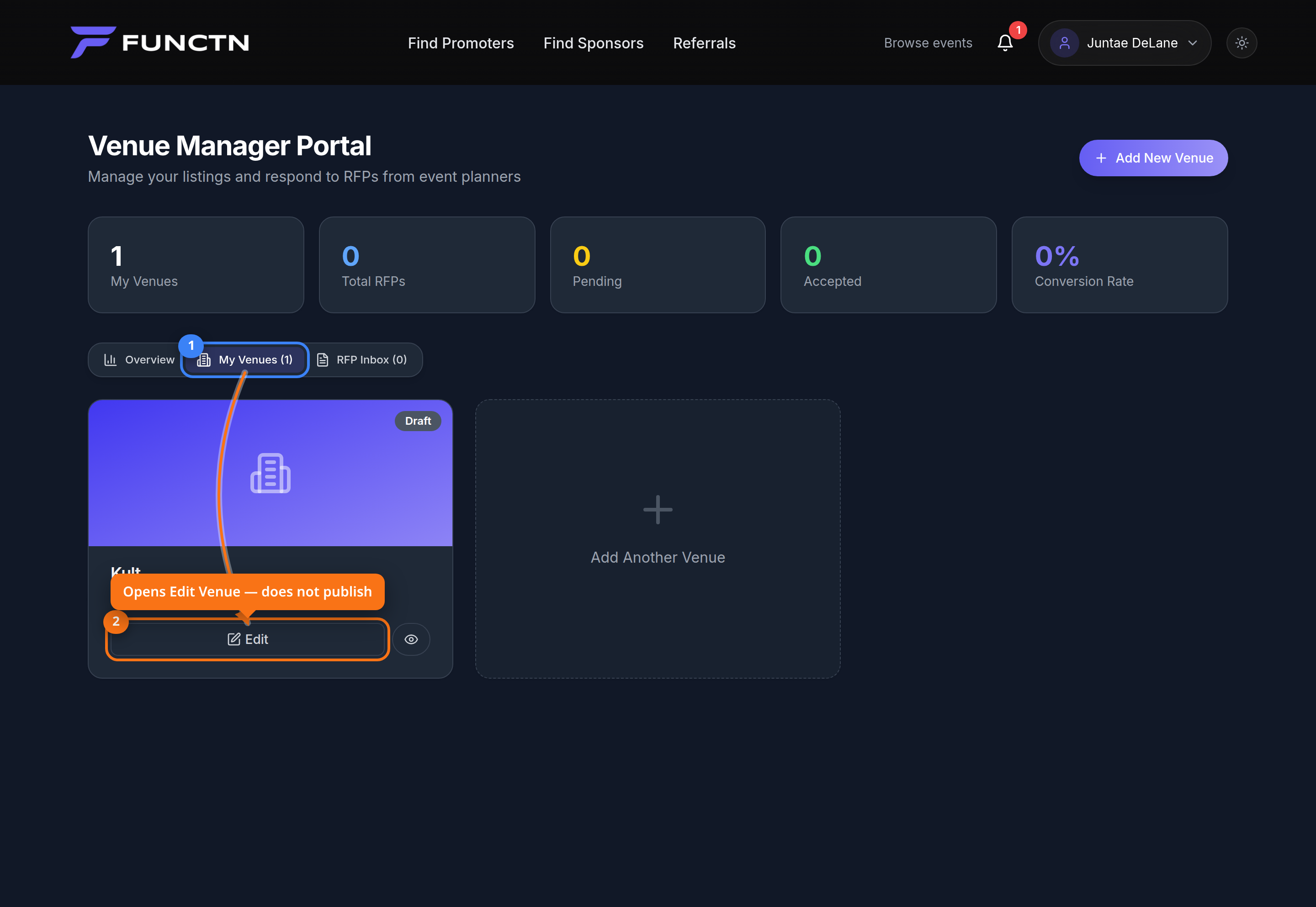 Managing venue availability — how it works