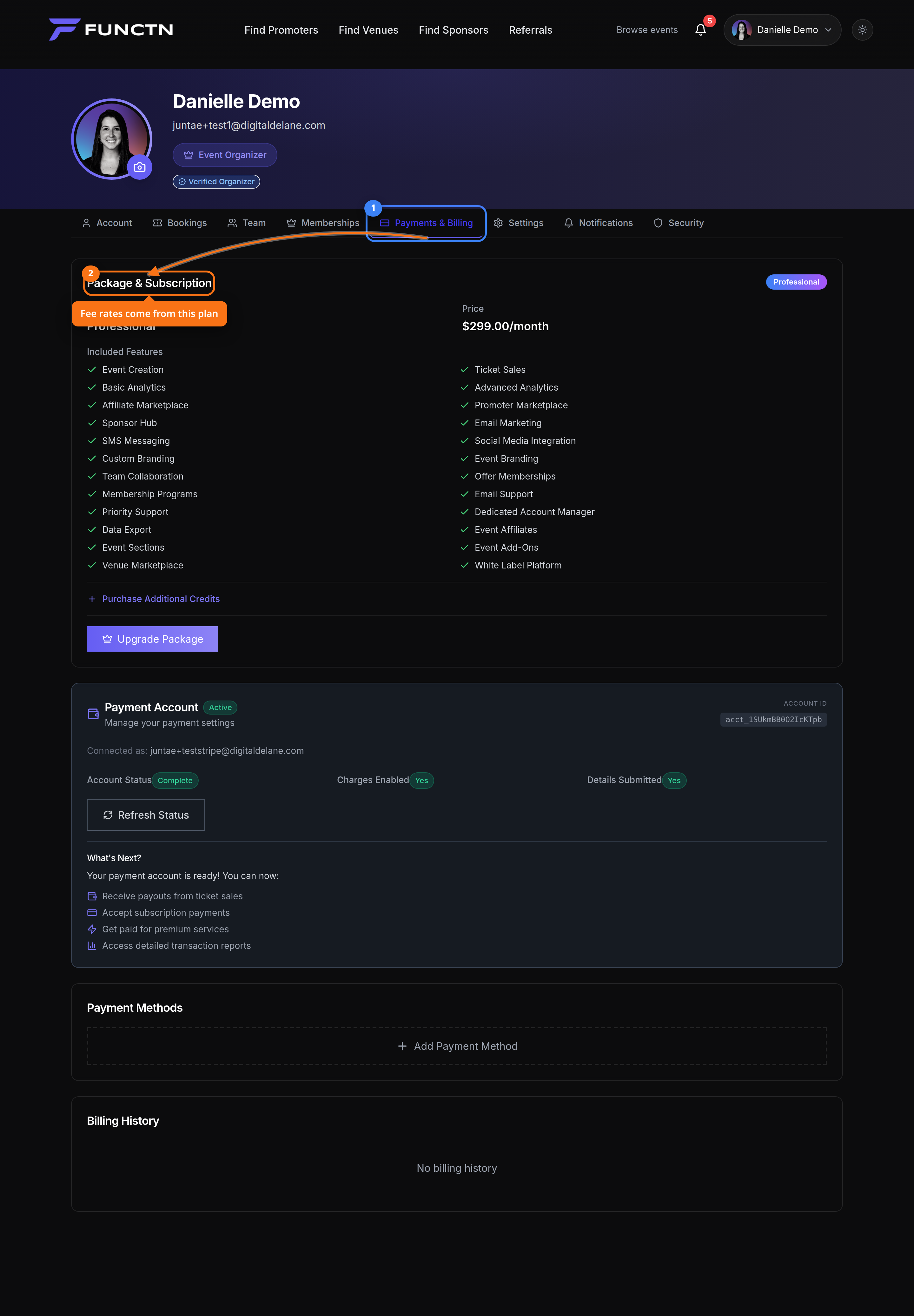 Platform and processing fees — where to find it