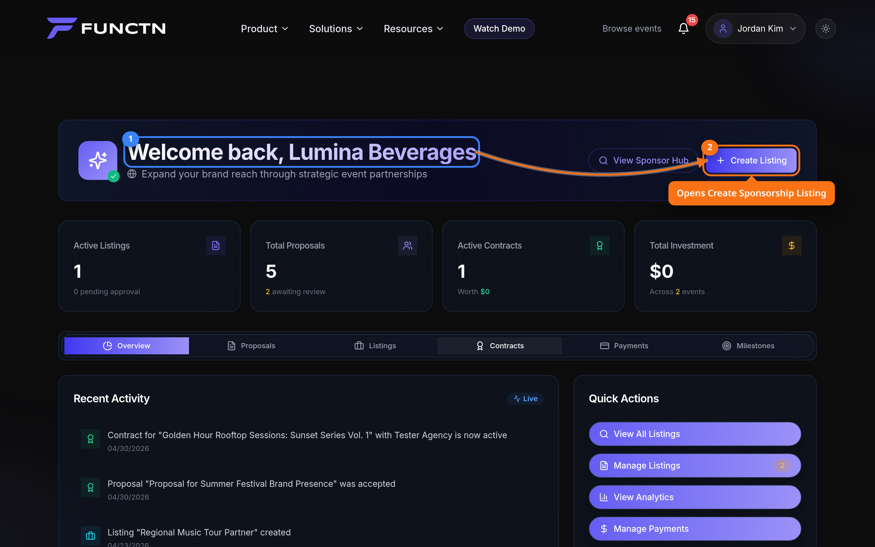 Posting a sponsorship opportunity — where to find it
