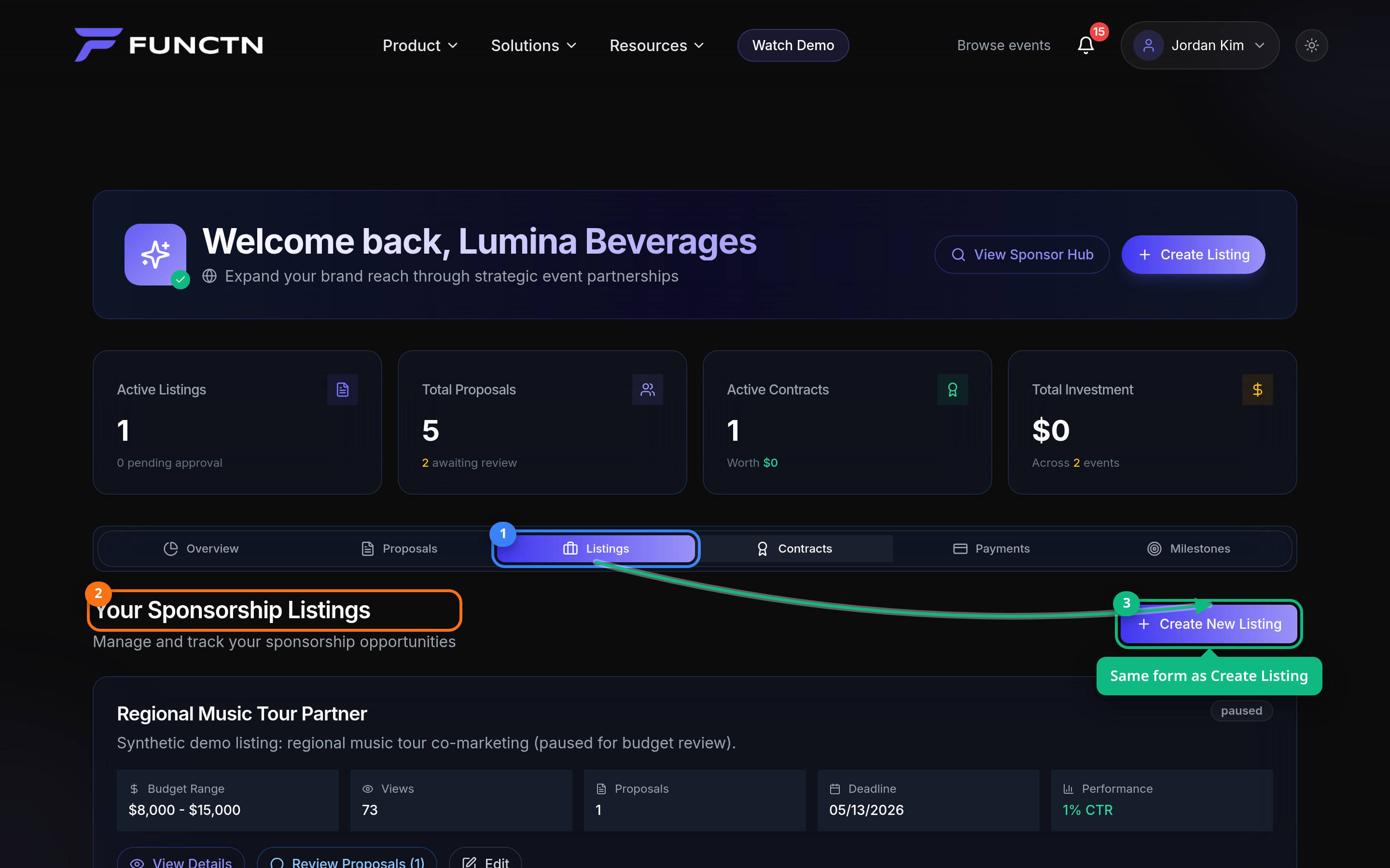 Posting a sponsorship opportunity — how it works