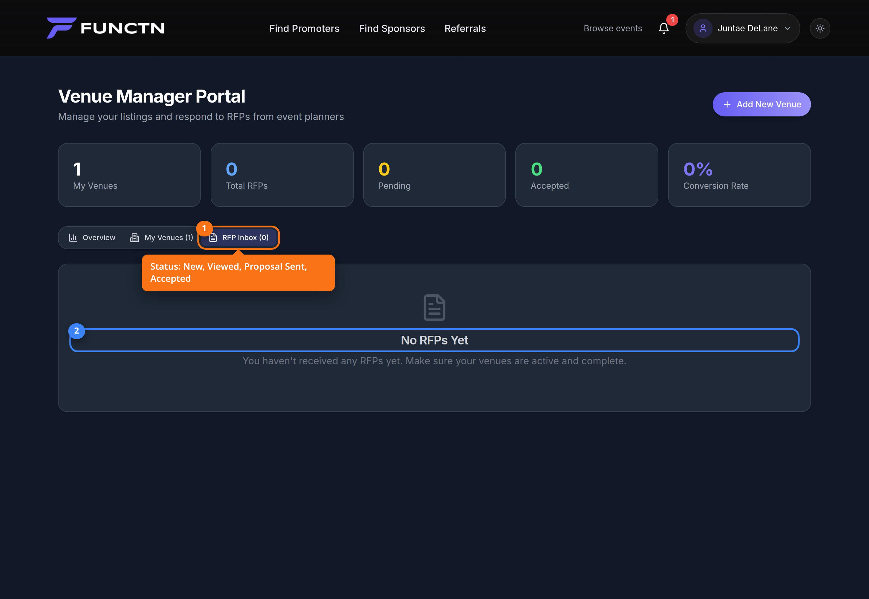 Venue contracts and holds — how it works